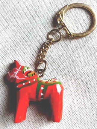 Dalarnapferd -Schlüsselanhänger 3 cm - rot